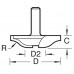 Trend C150 Raised Panel 12mm Radius x 41mm Diameter  - 1/2" Shank